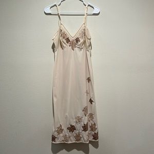 Vantage Leaves Slip Dress Size S